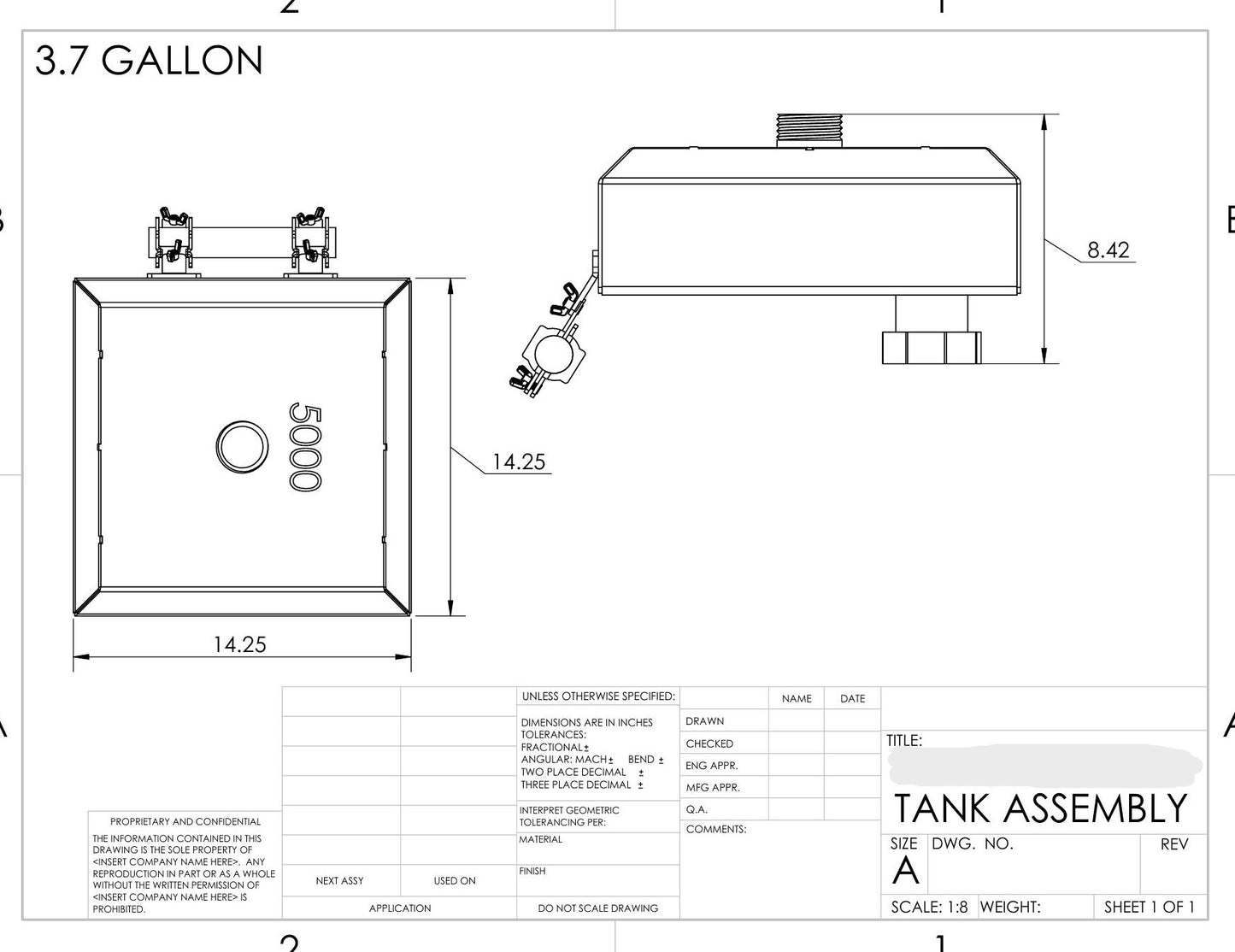 Generator gas tank- Cummins Onan P4500i