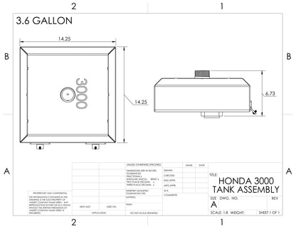 Generator gas tank - Honda EU3000is