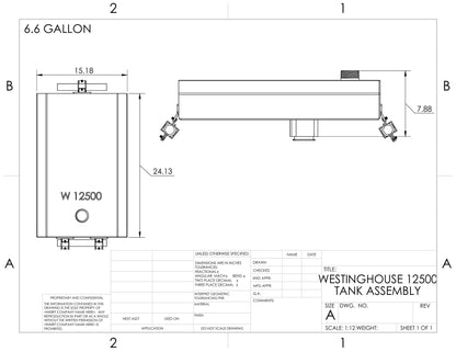 Generator gas tank - Westinghouse 12500